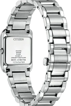 Eco Drive Vit/Stål 28.4x21.5 mm