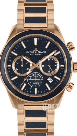 Eco Power Solar Svart/Läder Ø44 mm