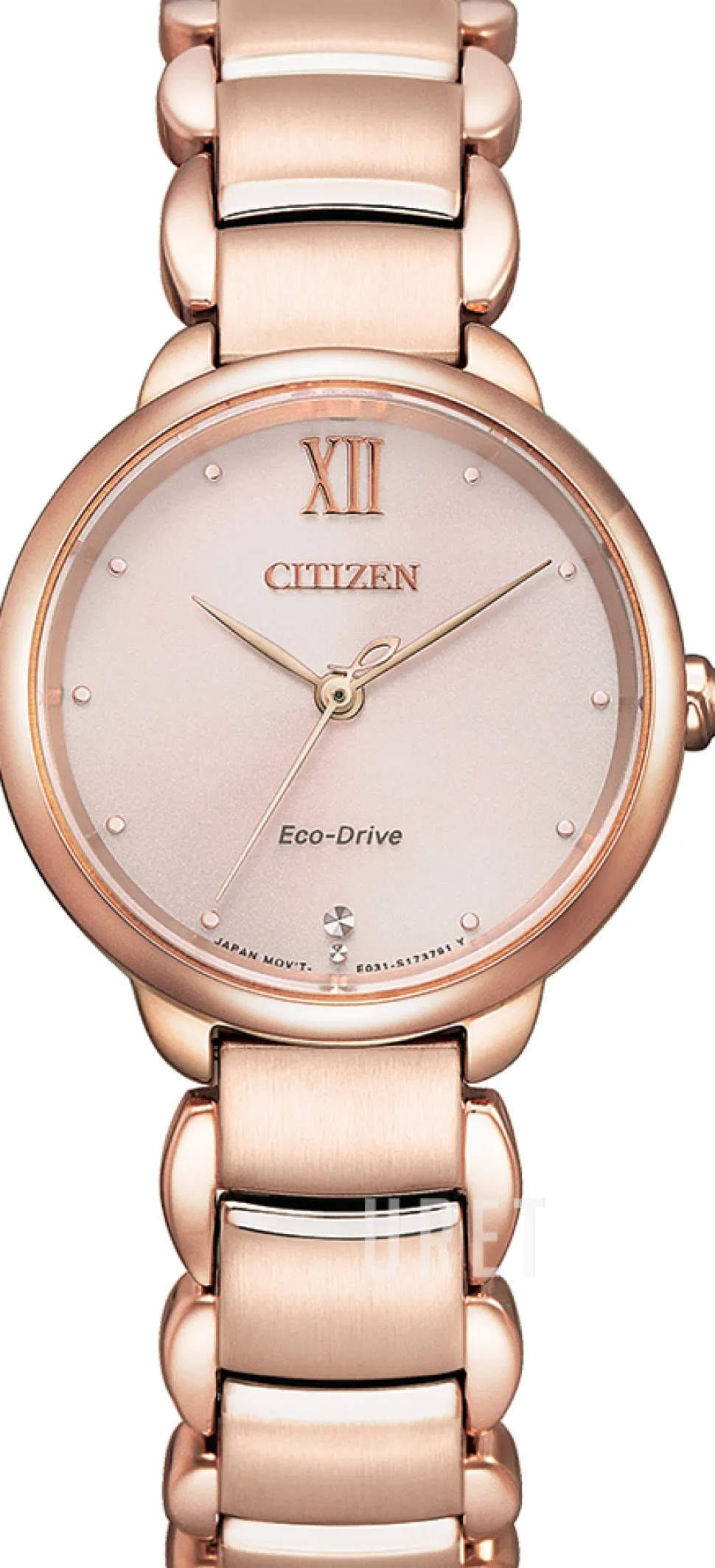 Elegance Roséguldstonad/Roséguldstonat stål Ø28 mm