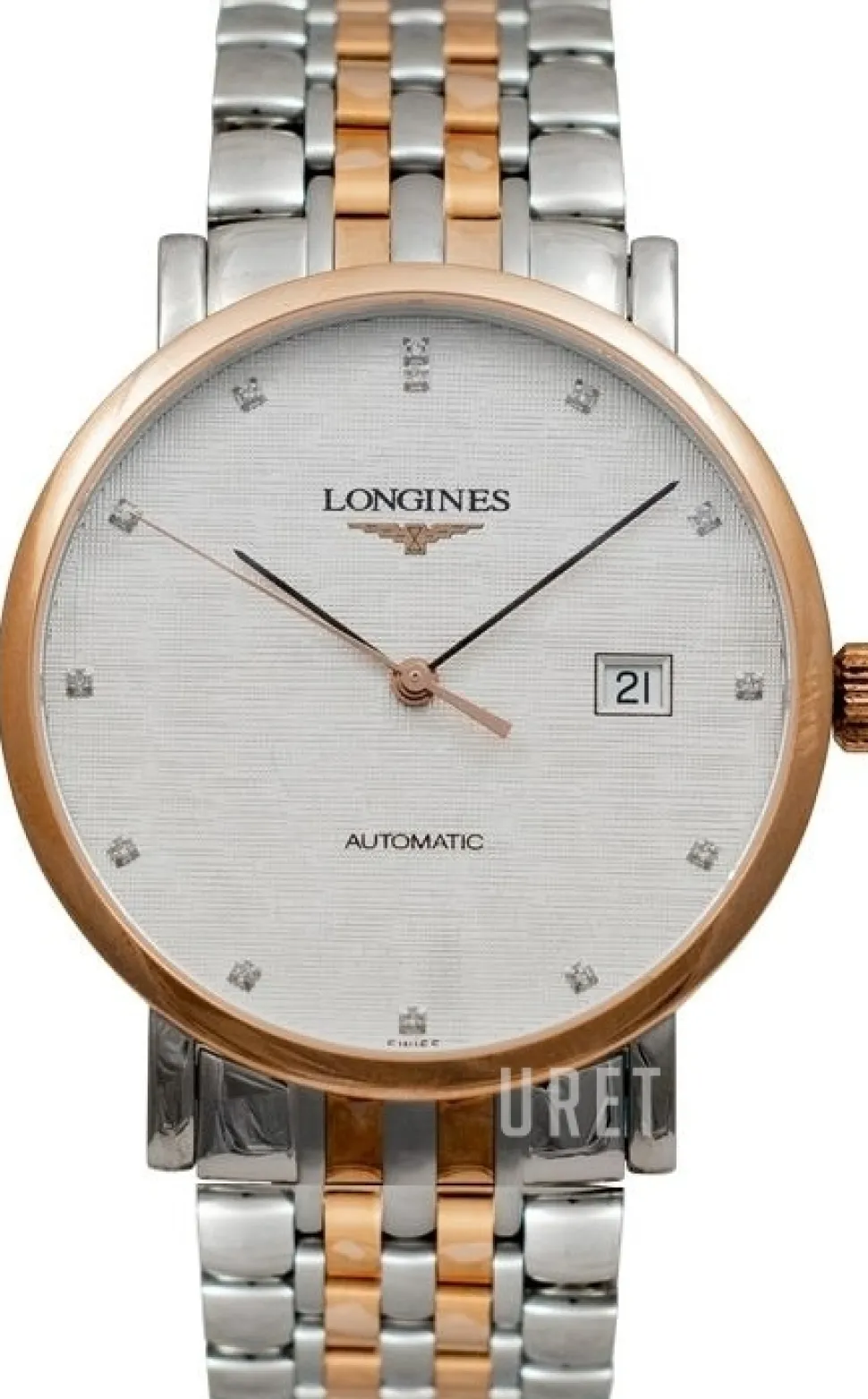 Elegant Grå/Roséguldstonat stål Ø39 mm