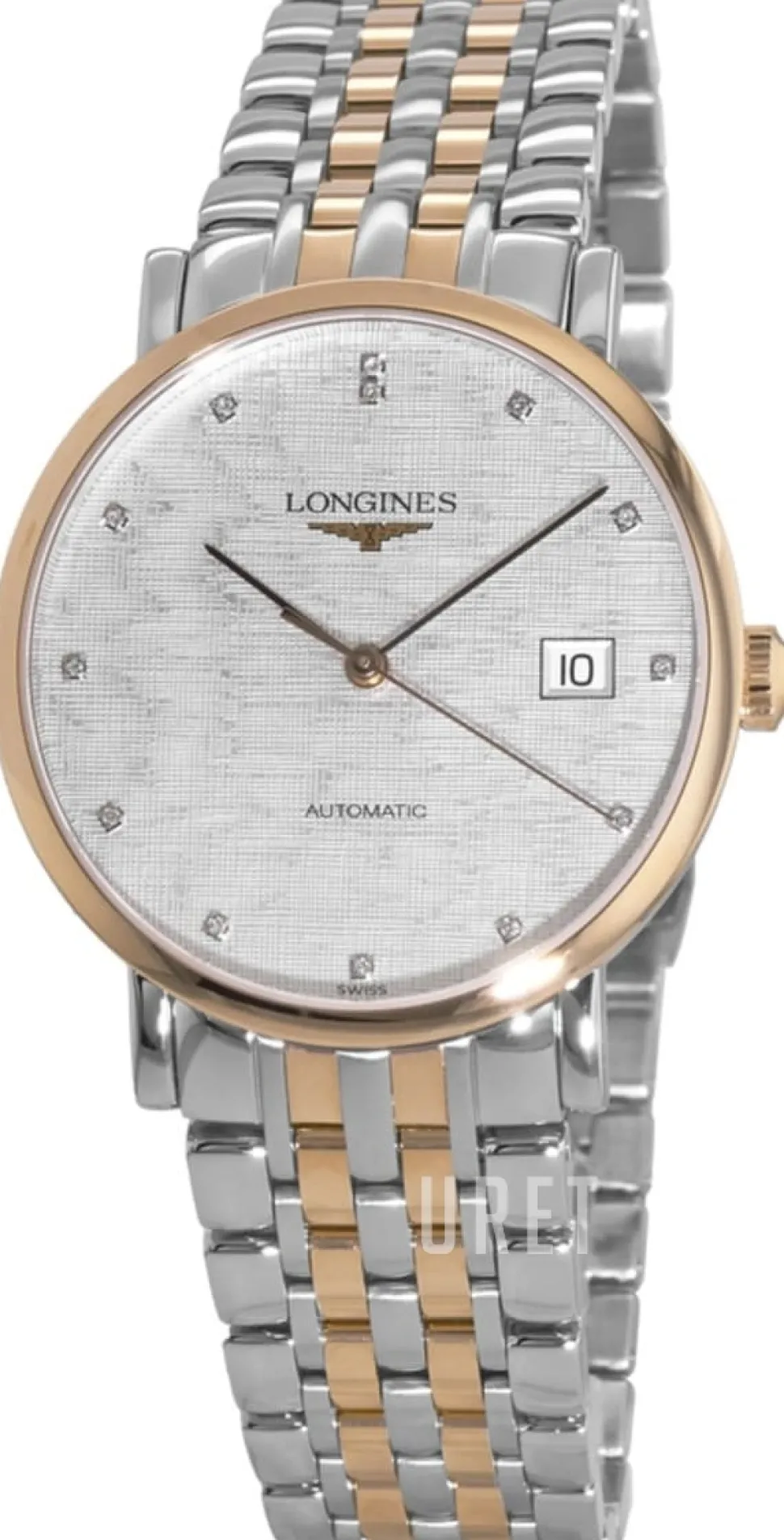 Elegant Silverfärgad/18 karat roséguld Ø37 mm