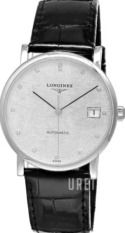 Elegant Silverfärgad/Läder Ø41 mm