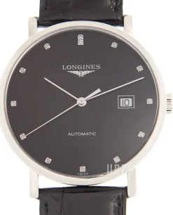 Elegant Svart/Läder Ø39 mm