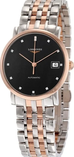 Elegant Svart/Roséguldstonat stål Ø29 mm