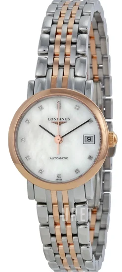 Elegant Vit/18 karat roséguld Ø25.5 mm