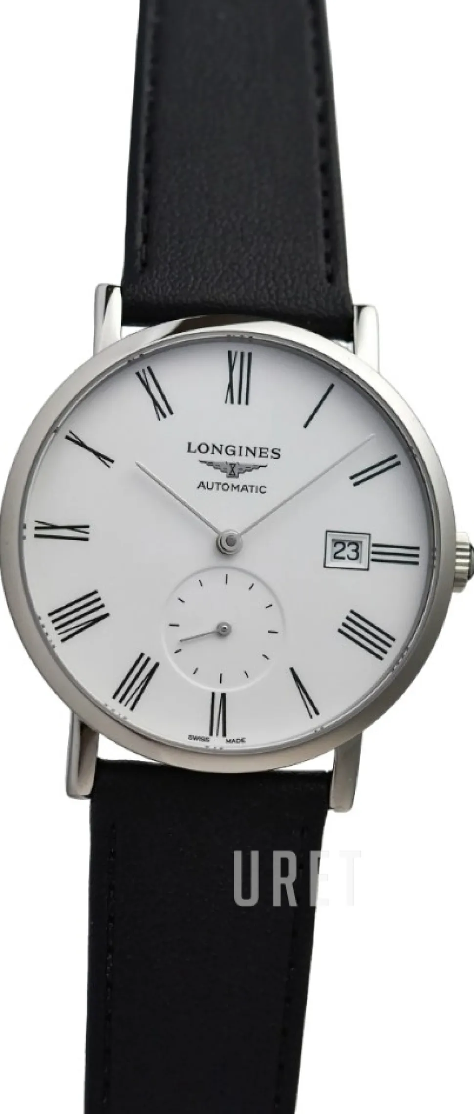 Elegant Vit/Läder Ø39 mm