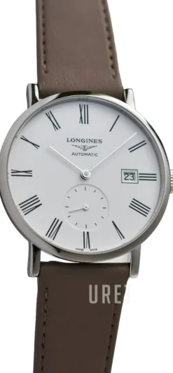 Elegant Vit/Läder Ø39 mm