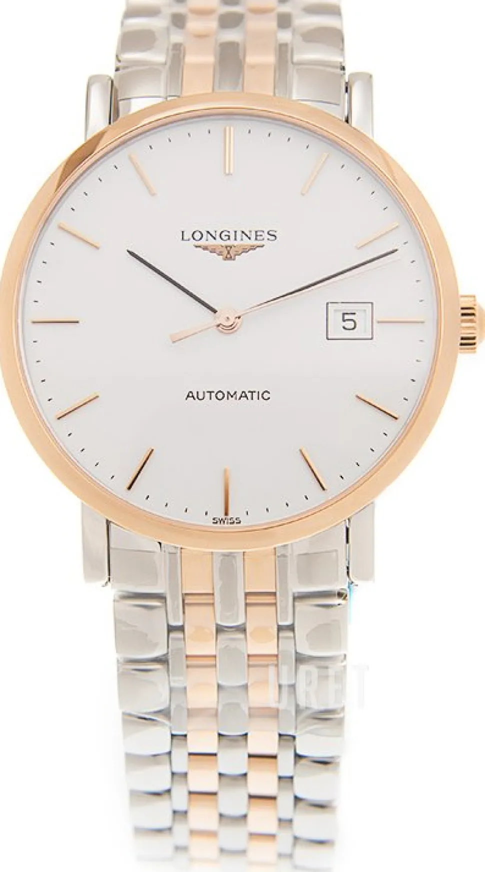 Elegant Vit/Roséguldstonat stål Ø39 mm