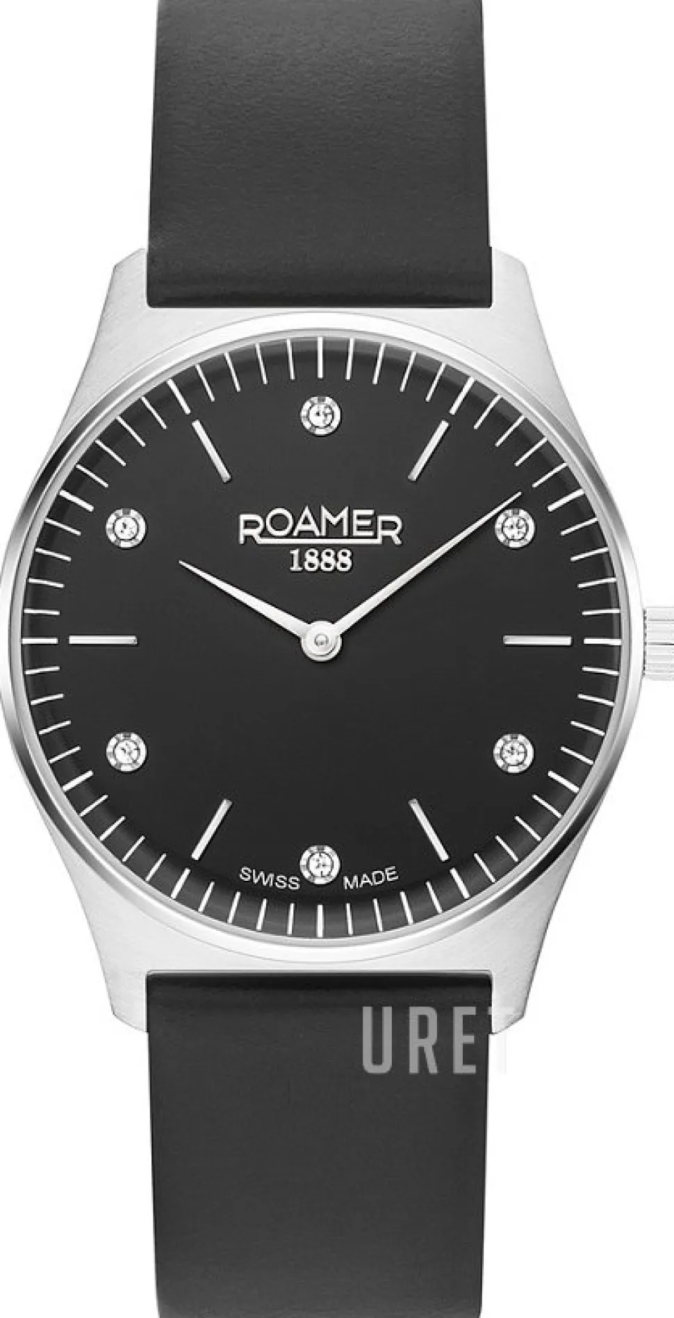 Elements Crystal Ladies Svart/Läder Ø34 mm