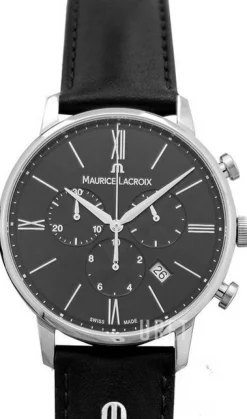 Eliros Chronograph Svart/Läder Ø40 mm