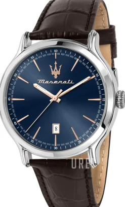 Epoca Blå/Läder Ø42 mm