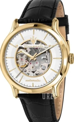 Epoca Vit/Läder Ø42 mm