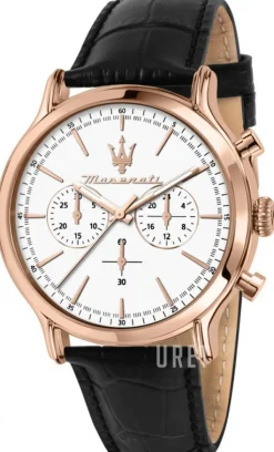 Epoca Vit/Läder Ø42 mm