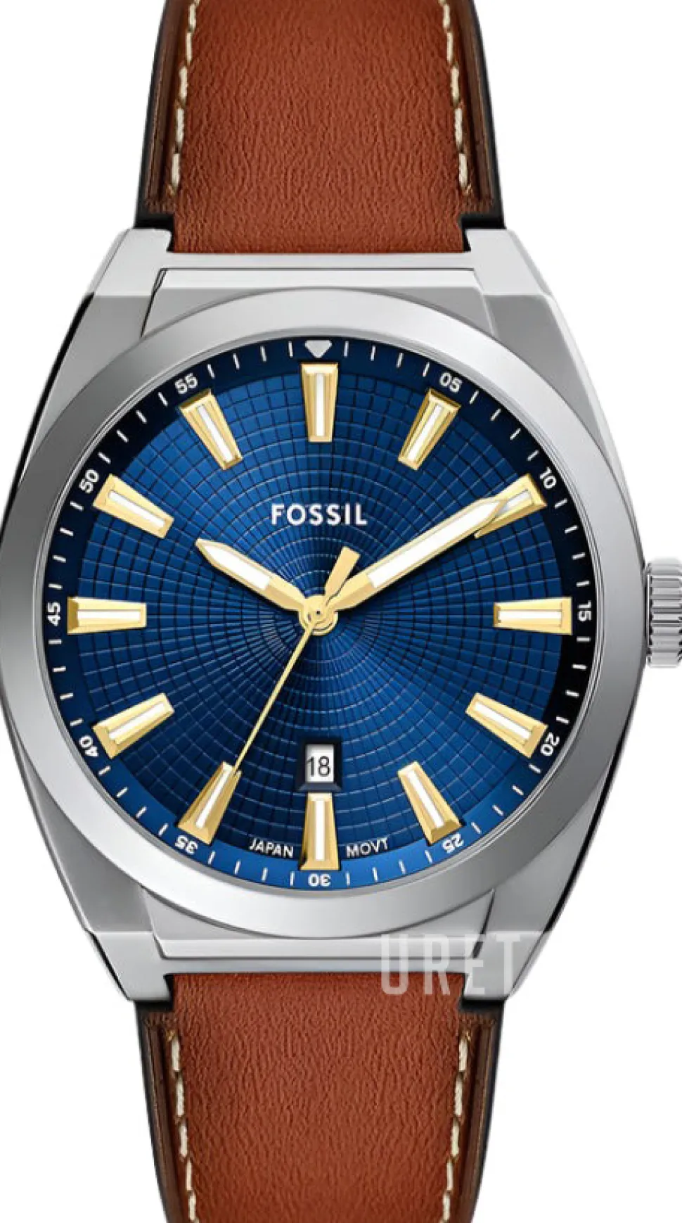 Everett Blå/Läder Ø42 mm