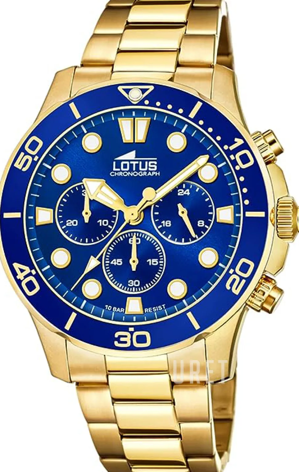 Excellent Blå/Gulguldtonat stål Ø44.5 mm