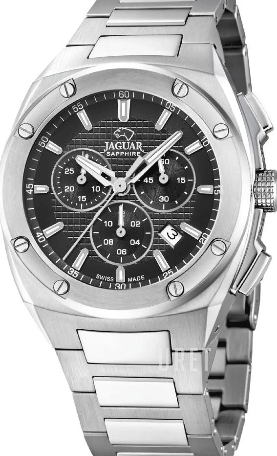 Executive Svart/Stål Ø44.5 mm