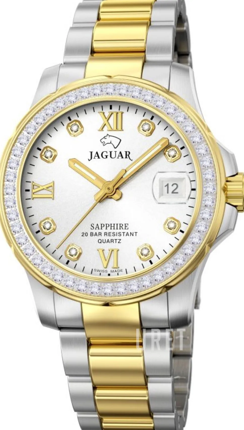 Executive Vit/Gulguldtonat stål Ø34.5 mm