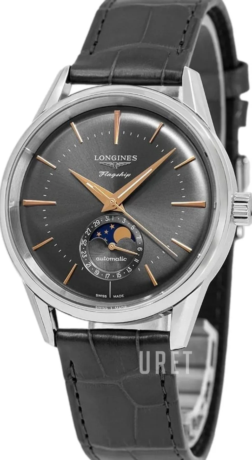 Flagship Heritage Grå/Läder Ø38.5 mm