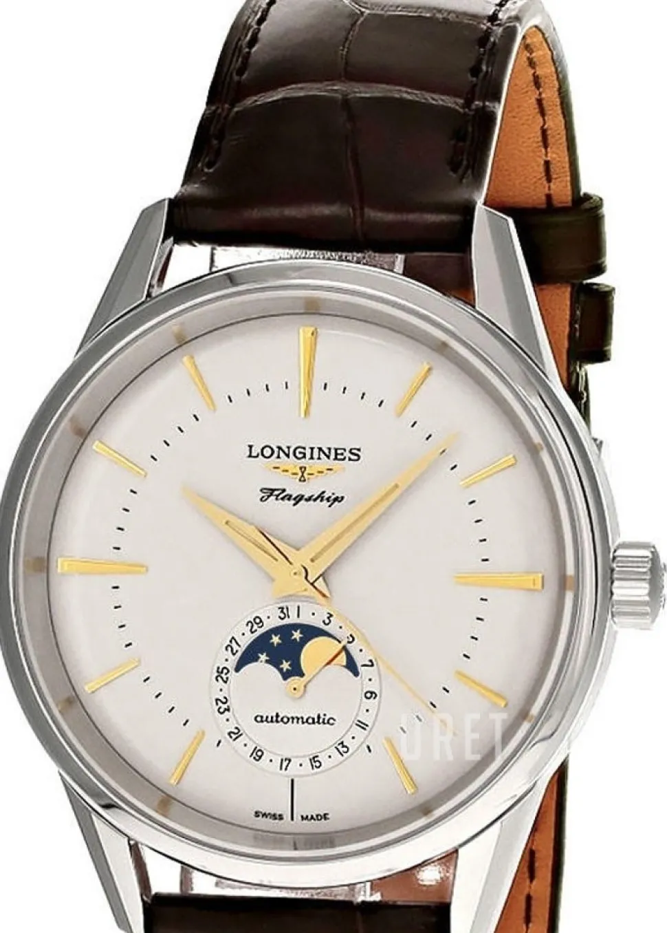 Flagship Heritage Silverfärgad/Läder Ø38.5 mm