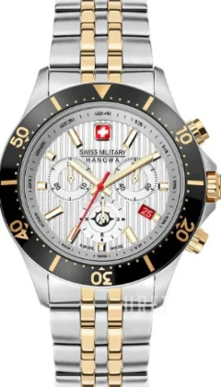 Flagship X Silverfärgad/Gulguldtonat stål Ø42 mm