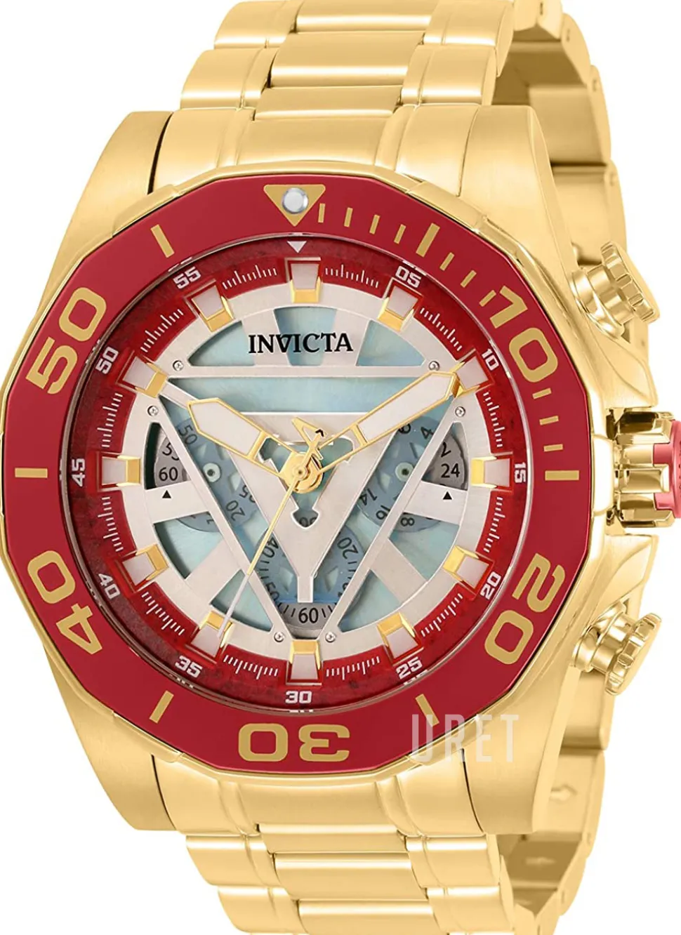 Flerfärgad/Gulguldtonat stål Ø48 mm