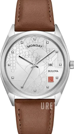 Frank Lloyd Wright Silverfärgad/Läder Ø39 mm