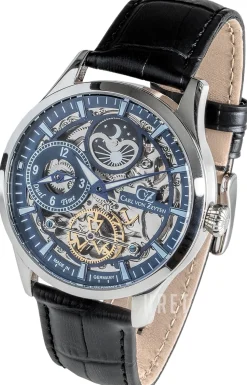 Freiburg Blå/Läder Ø44 mm