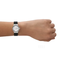 Freja Lille Silverfärgad/Läder Ø26 mm