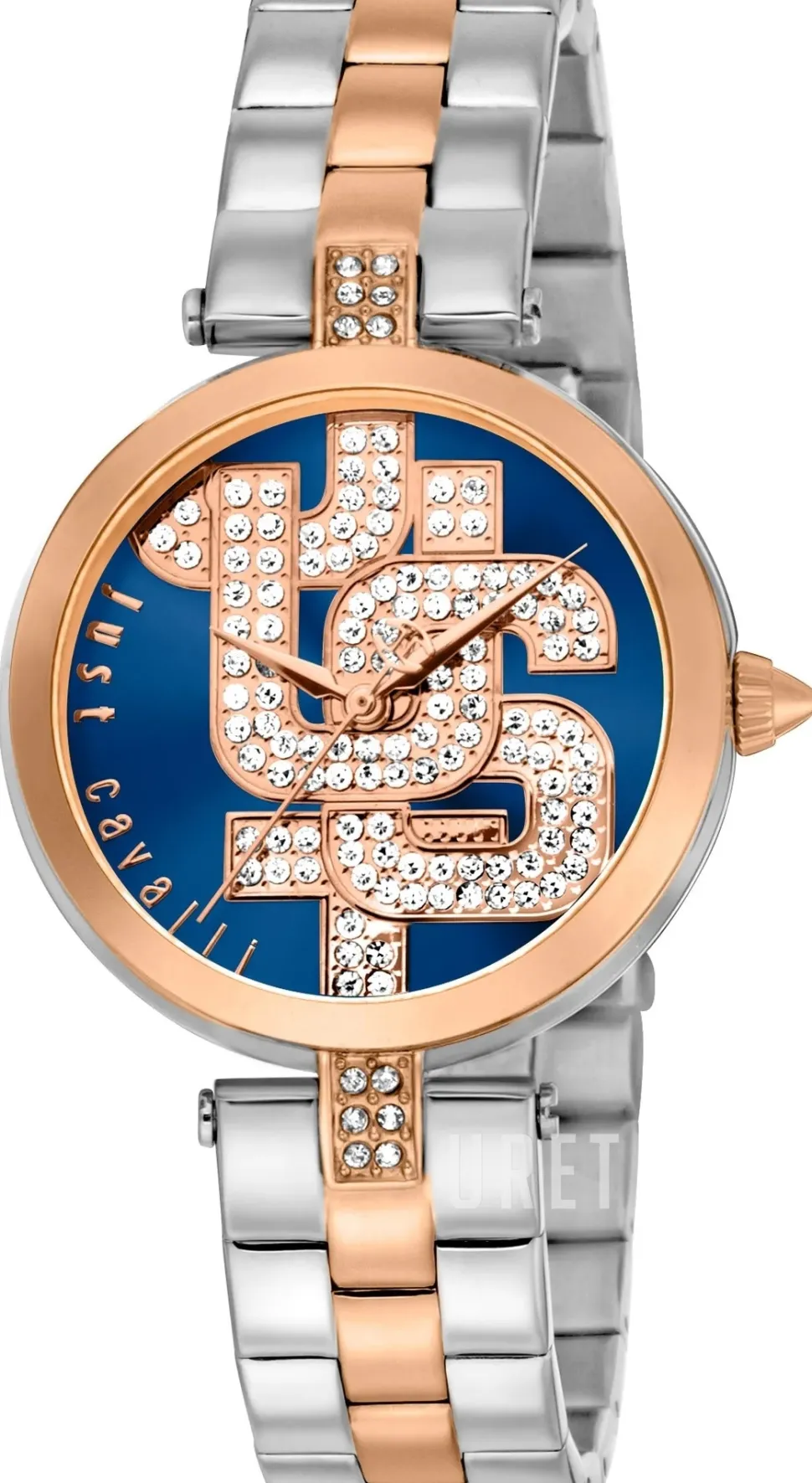 Glam Chic Maiuscola Blå/Roséguldstonat stål Ø32 mm