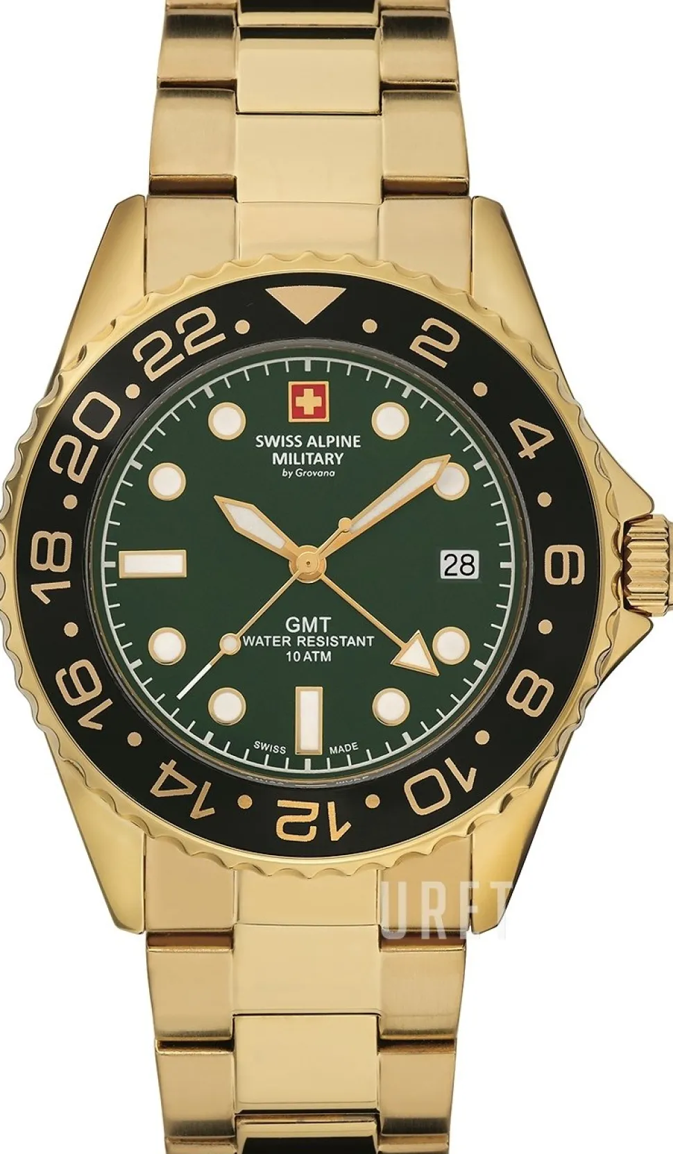 GMT Grön/Gulguldtonat stål Ø42 mm