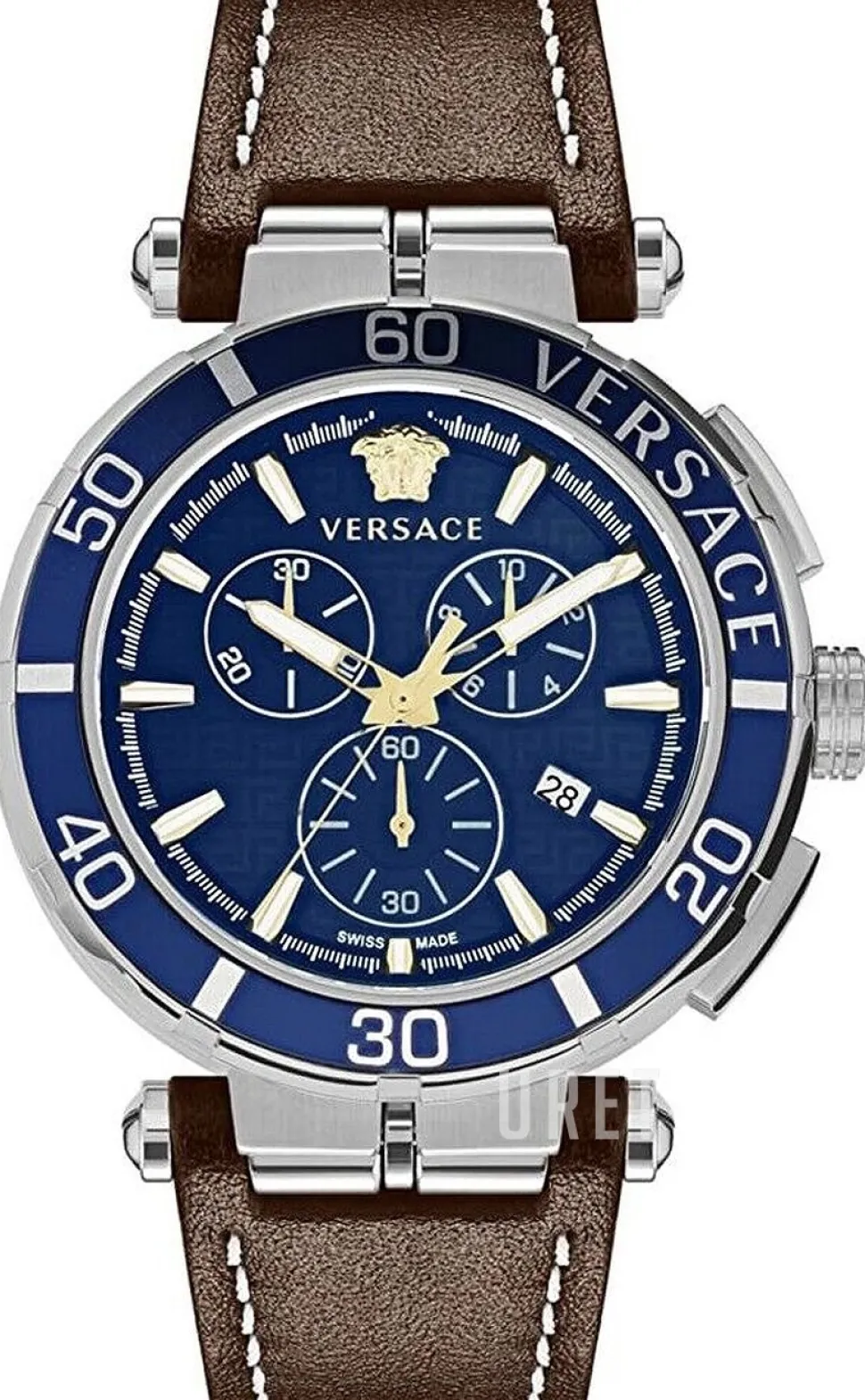 Greca Blå/Läder Ø45 mm