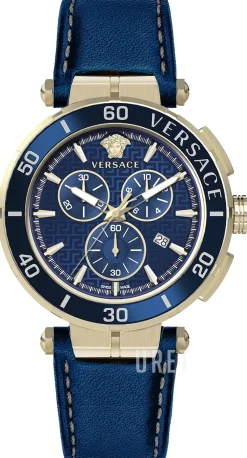 Greca Blå/Läder Ø45 mm