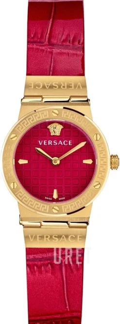 Greca Logo Mini Röd/Läder Ø28 mm