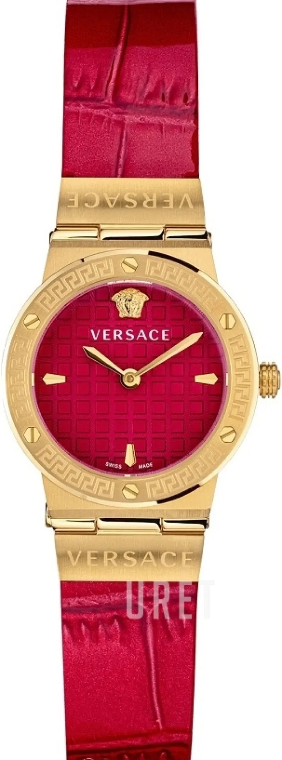 Greca Logo Mini Röd/Läder Ø28 mm