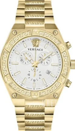 Greca Sporty Silverfärgad/Gulguldtonat stål Ø46 mm