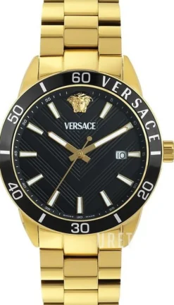 Greca Svart/Gulguldtonat stål Ø43 mm