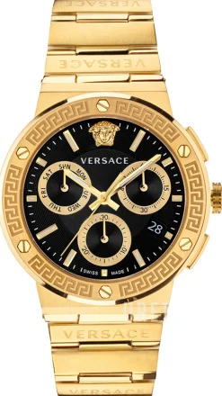 Greca Svart/Gulguldtonat stål Ø44 mm