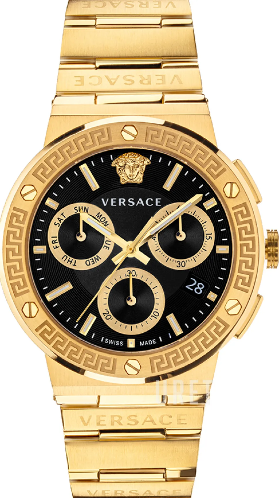 Greca Svart/Gulguldtonat stål Ø44 mm