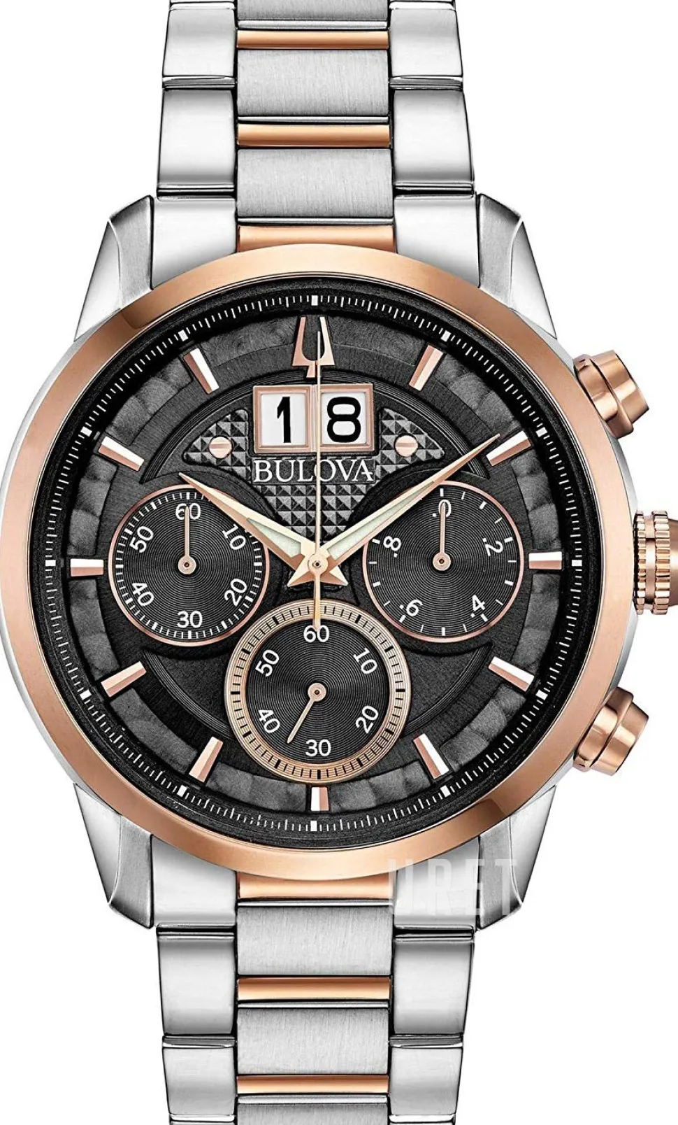 Grå/Roséguldstonat stål Ø44 mm