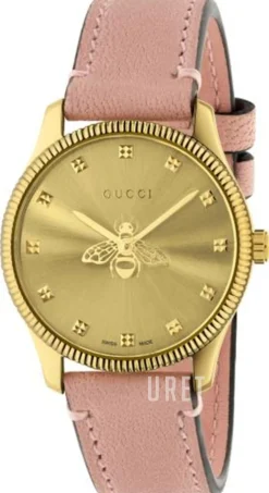 G-Timeless Guld/Läder Ø29 mm