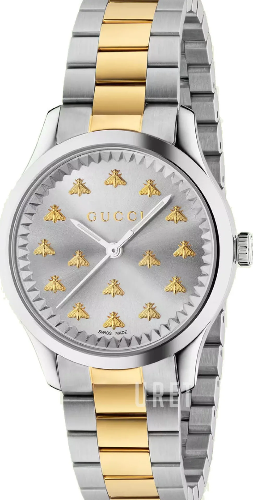 G-Timeless Silverfärgad/18 karat gult guld Ø32 mm