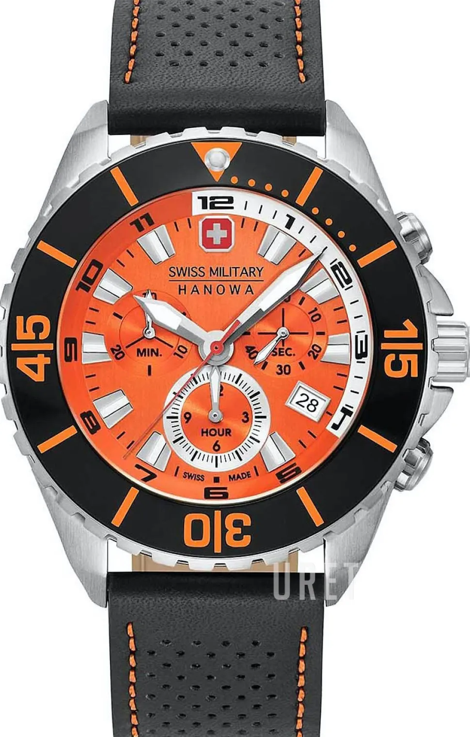 Hanowa Orange/Läder Ø44 mm