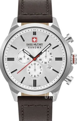 Hanowa Silverfärgad/Läder Ø45 mm