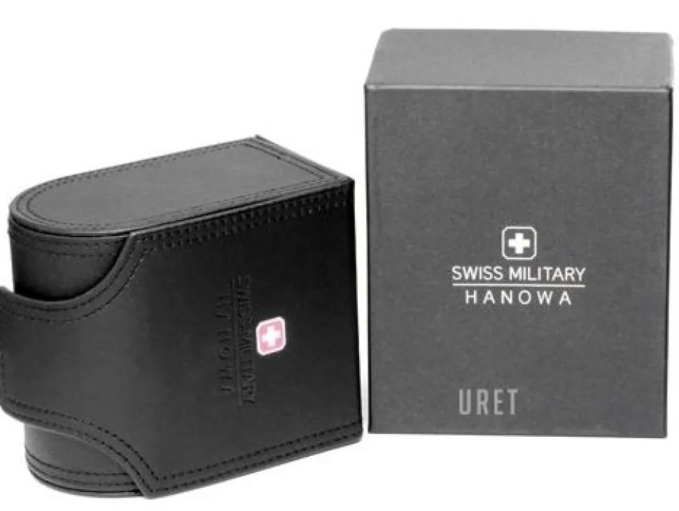 Hanowa Svart/Läder Ø45 mm