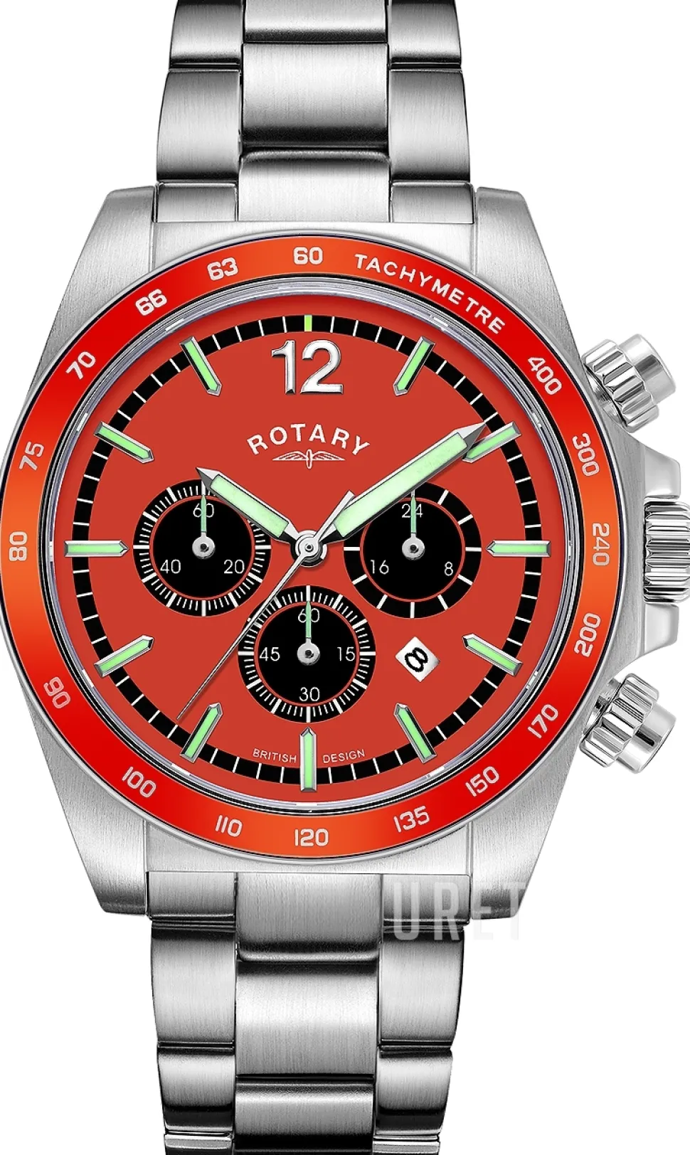 Henley Orange/Stål Ø41 mm