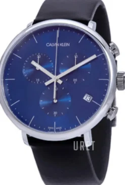 High Noon Blå/Läder Ø43 mm