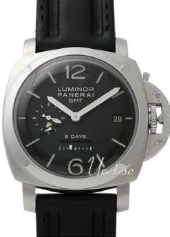 Historic Luminor 1950 8 Days GMT Svart/Läder Ø44 mm