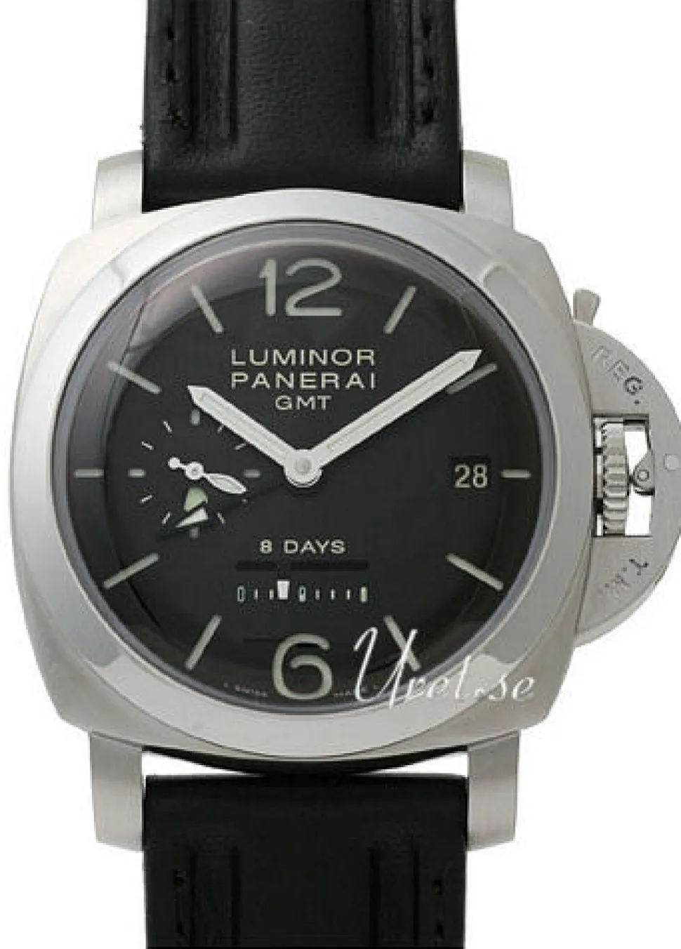 Historic Luminor 1950 8 Days GMT Svart/Läder Ø44 mm