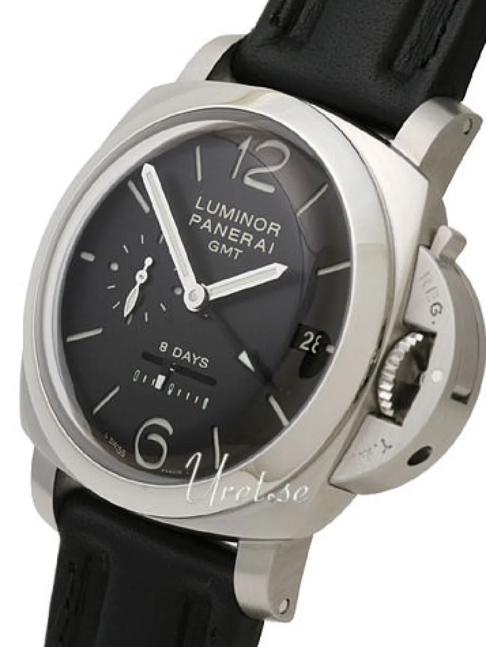 Historic Luminor 1950 8 Days GMT Svart/Läder Ø44 mm