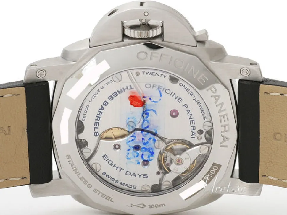 Historic Luminor 1950 8 Days GMT Svart/Läder Ø44 mm